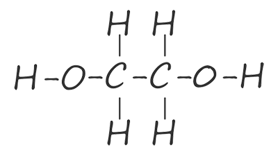 ethane -1,2-diol displayed formula